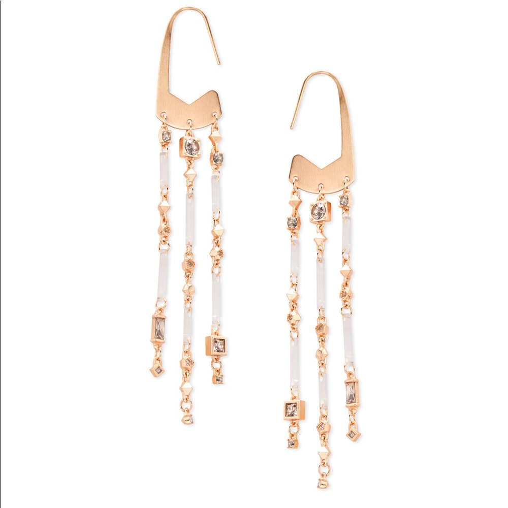 Kendra Scott Corza Rose Gold Statement Earrings